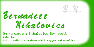 bernadett mihalovics business card